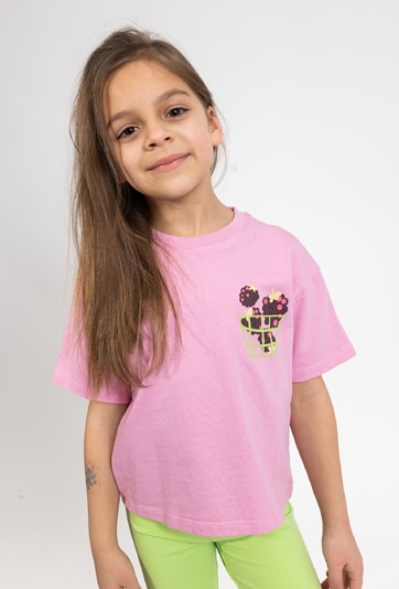 Dziewczęca koszulka z nadrukiem jeżyn