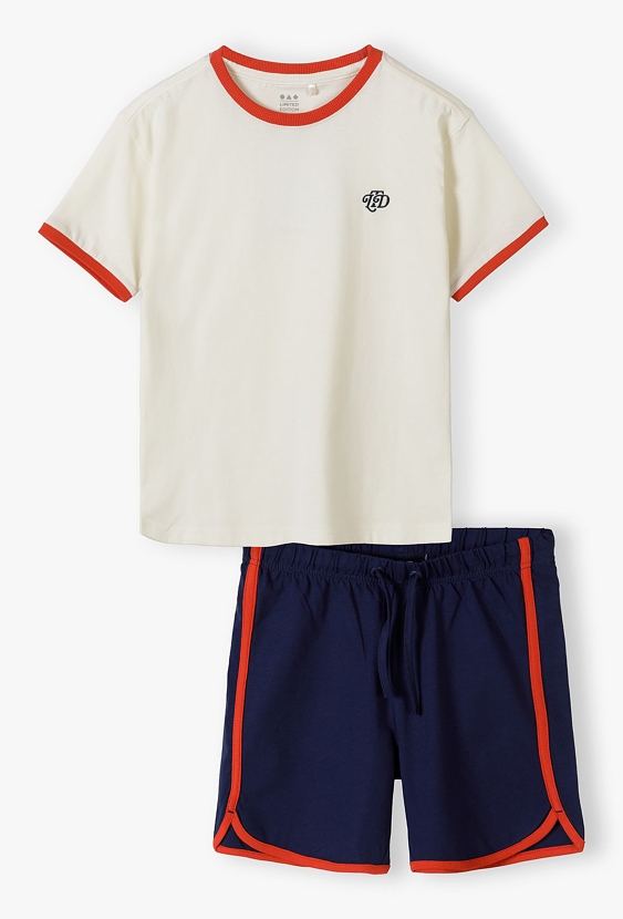 Komplet dzianinowy na lato - szorty i t-shirt - Limited Edition