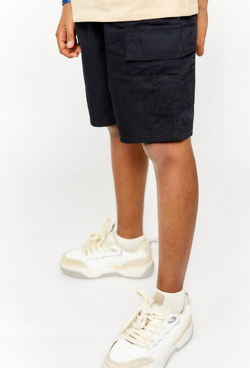 Szorty dla chłopca - czarne z kieszeniami