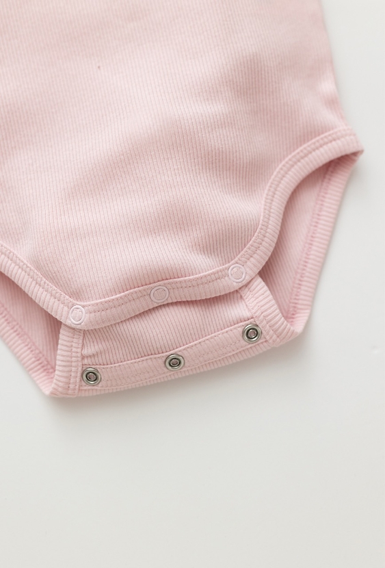 Różowe ribowe body niemowlęce - rośnij ze mną