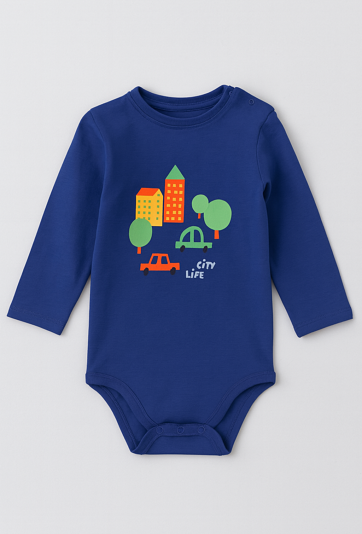 Body z długim rękawem i nadrukiem