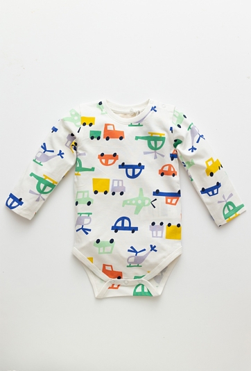 Body z długim rękawem i nadrukiem