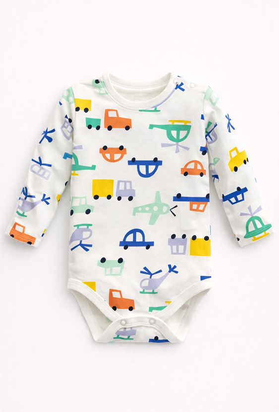 Body z długim rękawem i nadrukiem