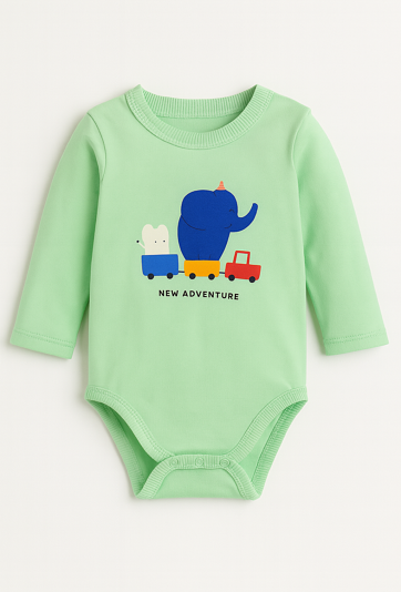 Body niemowlęce chłopięce z nadrukiem, długi rękaw