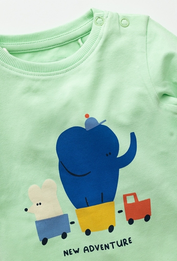 Body niemowlęce chłopięce z nadrukiem, długi rękaw