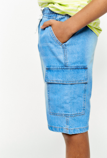 Jeansowe szorty cargo