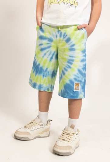 Chłopięce szorty dzianinowe z efektem tie-dye