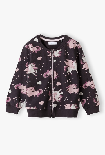 Bluza dziewczęca w jednorożce - fioletowa - 5.10.15.