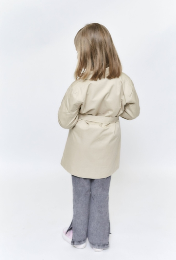 Dziewczęcy płaszcz dwurzędowy