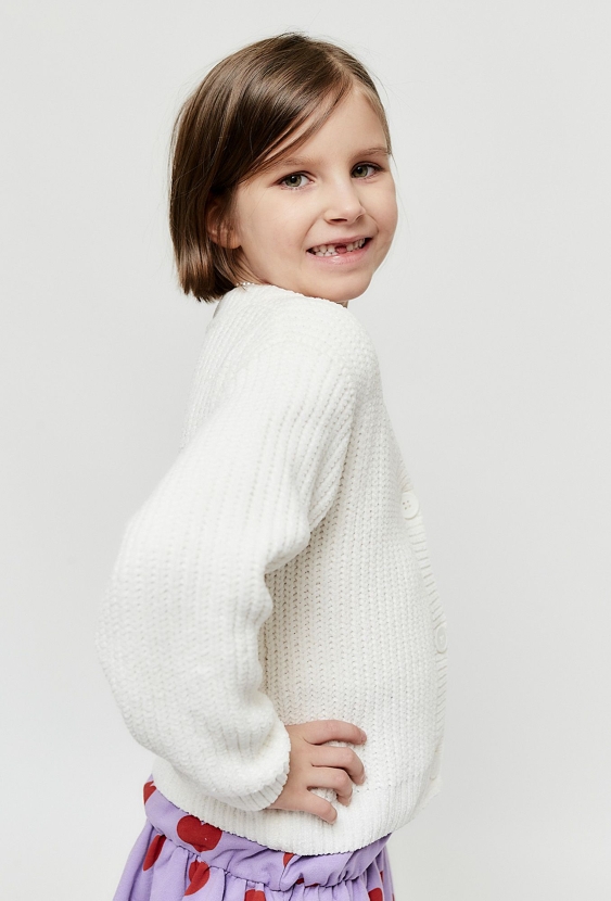 Rozpinany sweter dziewczęcy