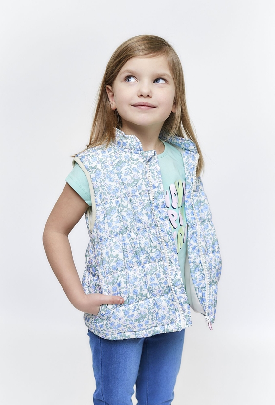 Pikowany bezrękawnik dla dziewczynki