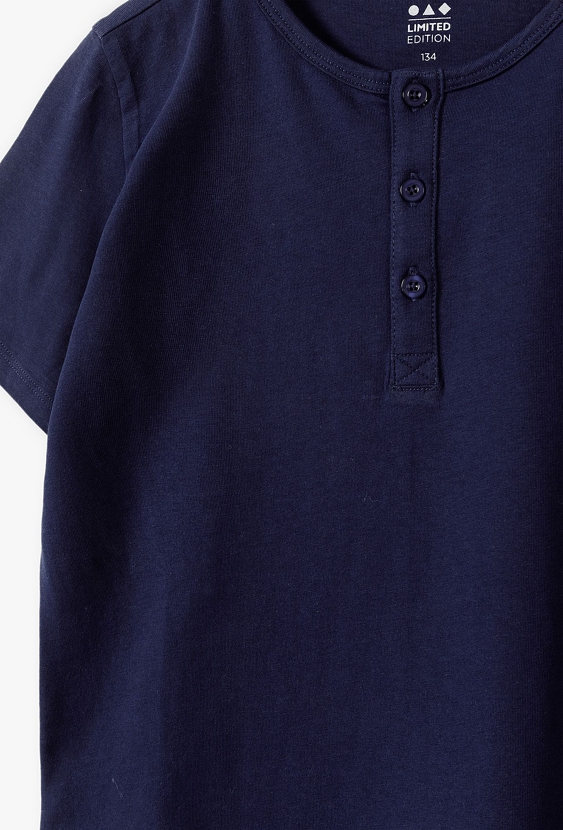 Bawełniany granatowy t-shirt dla chłopca - Limited Edition