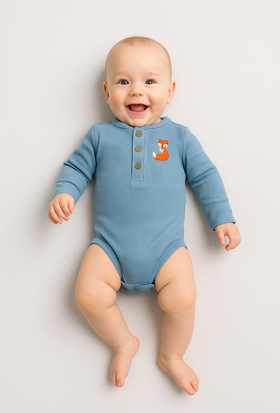 Body chłopięce z haftem liska