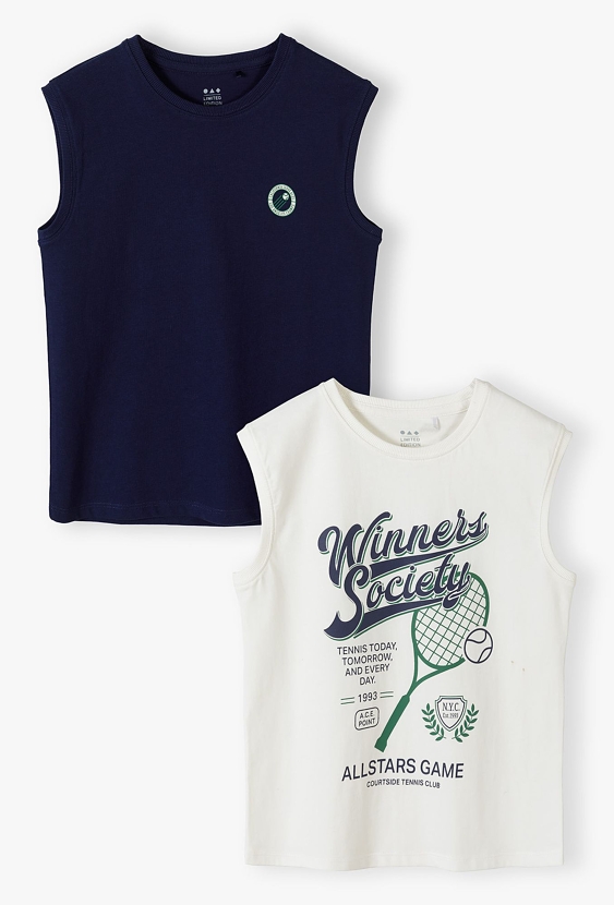 Dzianinowe bluzki chłopięce na lato - 2pak - Limited Edition