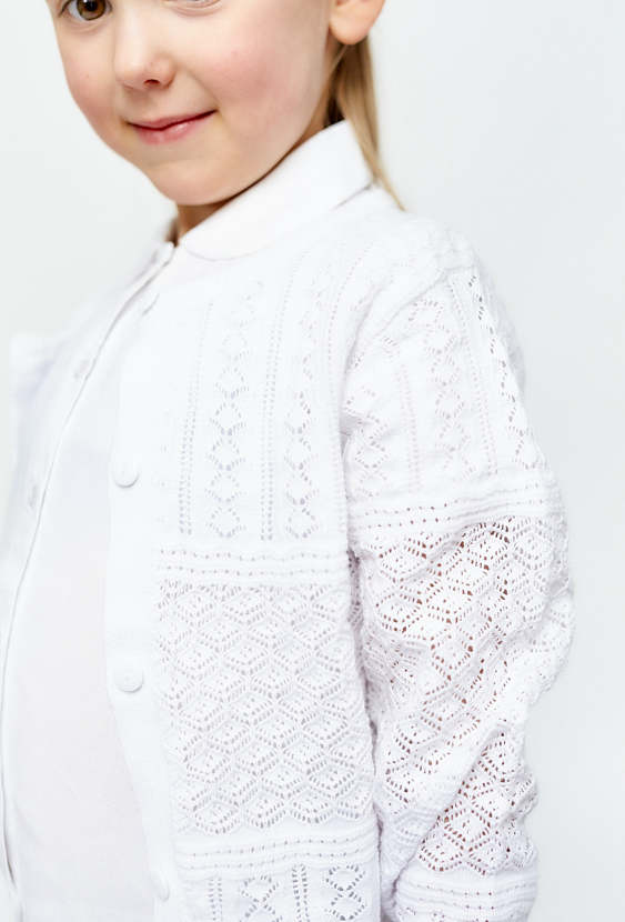 Ażurowy kardigan dziewczęcy