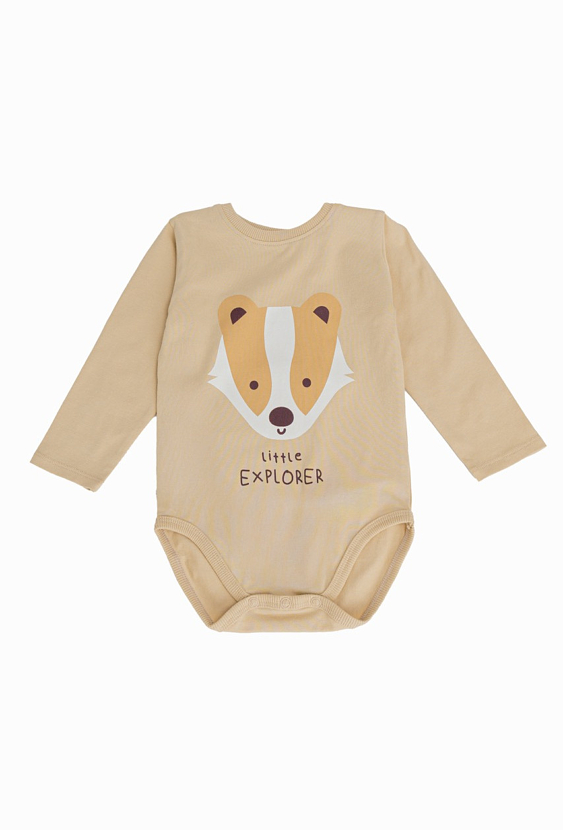 Body niemowlęce – beżowe z liskiem „Little Explorer