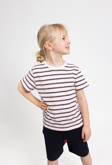 Chłopięca koszulka z krótkim rękawem w paski