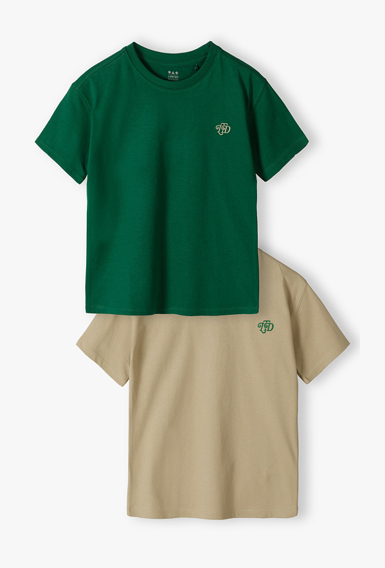 Zestaw 2 T-shirtów chłopięcych z haftem